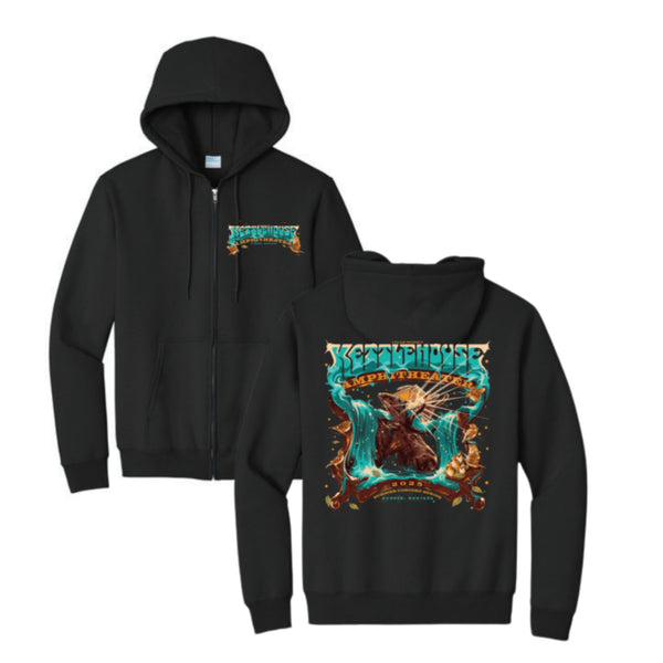KettleHouse Amp 2025 - Port & Company Essential Fleece Full-Zip Hooded Sweatshirt - Black