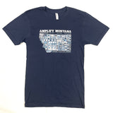 Logjam Presents, Amplify Montana T-Shirt, Navy Blue | Unisex