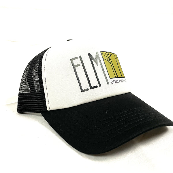 ELM Snapback Trucker Hat | White/Black