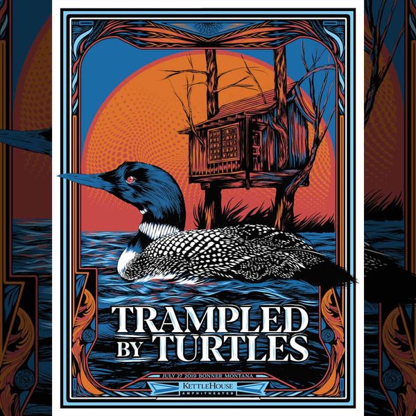 2019 Trampled by Turtles at KettleHouse Amphitheater, Screenprint (18x24)
