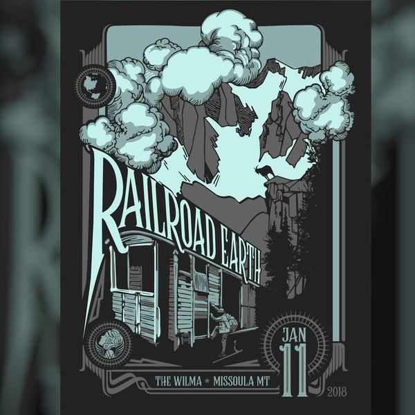 2018 Railroad Earth at The Wilma, Screenprint (18x24)