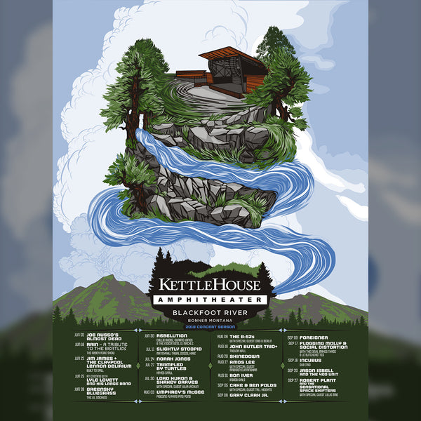 2019 KettleHouse Amphitheater, Screenprint (18x24)