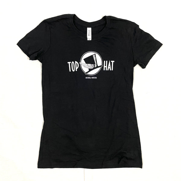 Top Hat Text Logo, Black | Ladies