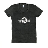Top Hat, Charcoal Heathered, T-Shirt | Ladies